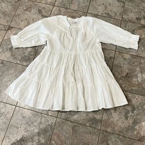 Lilou ivory puff sleeve tulle white dress size small